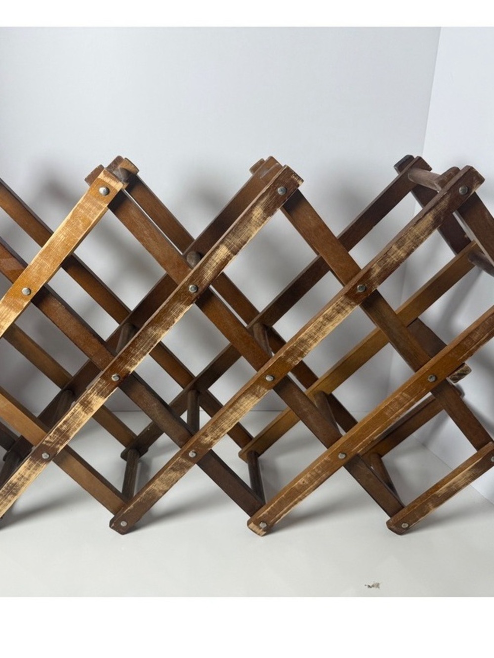 Brown Wooden Expandable Wall Rack - Home Wall Decor